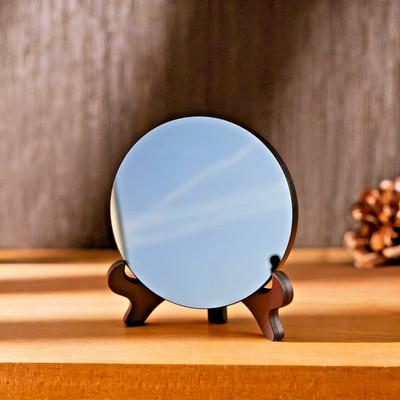 Natural Black Obsidian Mirror Scrying Disk Healing Crystal Ritual Altar Decor 3"