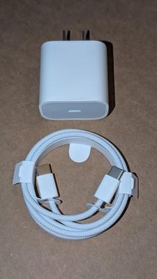 NEW Genuine Apple Bundle - 20W USB-C Fast Charger & 1 Meter USB-C Charging Cable