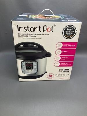 New Instant Pot Pressure Cooker - IP-DUO60 V3 - 7-in-1 6Qt 1000W (E10047524)
