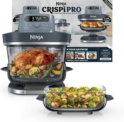 New Ninja Crispi Pro 6-in-1 Glass Countertop Air Fryer 6 & 2.5 Quart - AS101CY