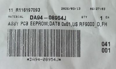 🔥NEW OEM SAMSUNG FRIDGE FAMILY HUB PCB ASSY DA94-08954J🔥RARE FIND!!!