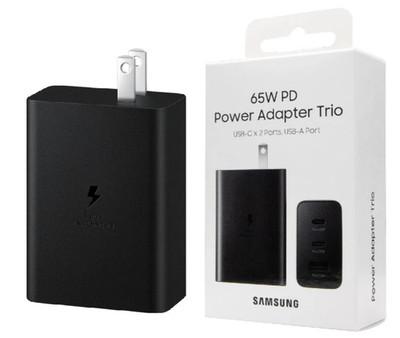 NEW Original Samsung Official 65W PD Power Adapter Trio - Black (EP-T6530)