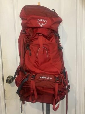NEW Osprey Atmos AG 50 Men's Backpack - RED- M/L No Tags