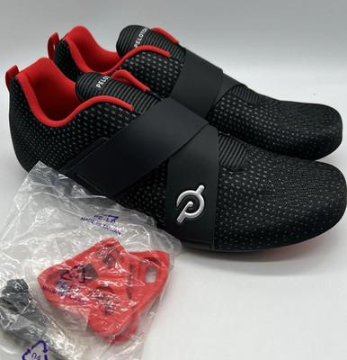 NEW Peloton Altos Cycling Shoes Black Red Cleat BS03-01UB-075 Womens 9, Mens 7.5