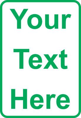 New Personalized Aluminum Metal Sign Customized With Custom Text 12" x 18" Size