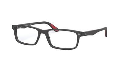 New Ray-Ban RB5277 2077 Sandblasted Black Rectangle Eyeglasses Frame 54-17-140