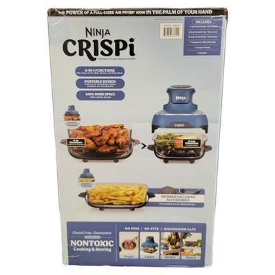 Ninja Crispi 5-in-1 Portable Glass Air Fry Cooking System, 3 Containers & Cover