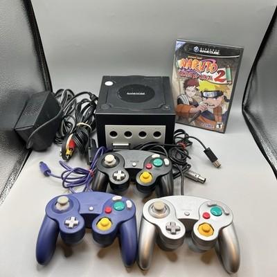 Nintendo GameCube Black DOL-001 NTCS | Console With 3 Controllers, game - Tested