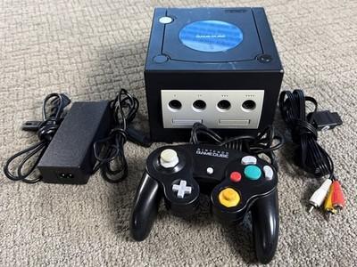 Nintendo GameCube Console Bundle Black DOL-001 - 1 OEM Controller Tested Clean