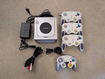 Nintendo GameCube PLATINUM With 4 Controllers - Tested and Working!