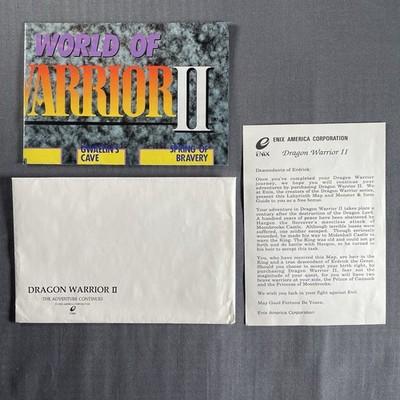 Nintendo NES Labyrinth World DRAGON WARRIOR 2 ENIX ENVELOPE Map And Letter RARE!