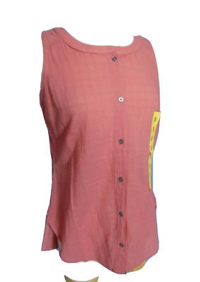 NWT Columbia Tank Top Women's Small Dark Coral Button Down NEW Hiking
