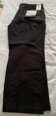 NWT HAGGAR Premium Comfort BLACK Khaki Pants Size 40 X 29 MSRP $75.