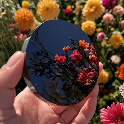 Obsidian Scrying Plate Natural Crystal Magic Mirror Healing Decor Spiritual Gift
