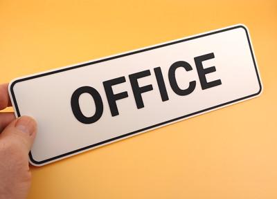 Office sign for door or wall interior office 3.16" x 9.88"