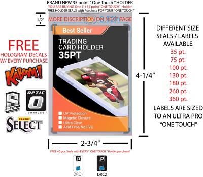 One-Touch Magnetic Sticker 35 pt DONRUSS RATED ROOKIE LABEL SEALS FREE DECALS!