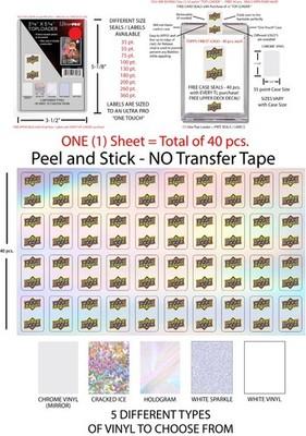 ONE TOUCH STICKERS FREE UPPER DECK LABELS UPPER DECK BLUE YELLOW LOGO UD CARDS
