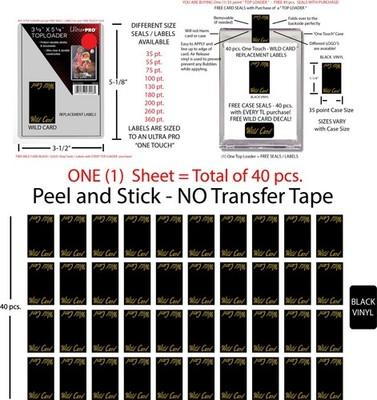 ONE TOUCH STICKERS WILD CARD SEALS WILD CARD LABELS WILD CARD FOOTBALL LABELS