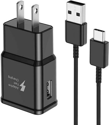 Original Samsung Galaxy S24 S23 S22 S21 S20 S10 15W Fast Charger & USB-C Cable