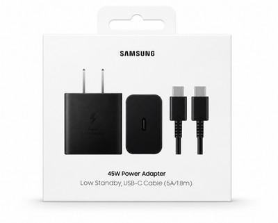 Original Samsung T4511 45W PD 3.0 Super Fast Power Adapter w/ 6 ft. Cable - BOX