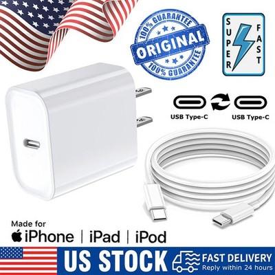 Original USB-C Fast Charger & Type C Cable For iPhone 17 16 15 14 13 Pro Max XS