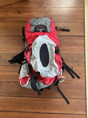 Osprey Atmos 50 -Red/Gray Backpack Backpacking Pack - SZ Large