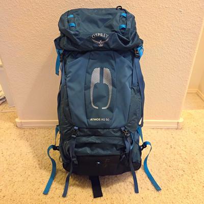 Osprey Atmos AG 50 50L Blue Men’s Hiking Backpack ML/XL Hip Belt