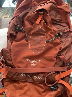 Osprey Atmos AG 50 Hiking Backpack 50L Orange Antigravity Size Small