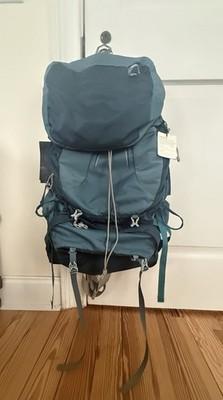 Osprey Atmos AG 65 65L Large Hiking Backpack Blue/Gray Hydration Compatible