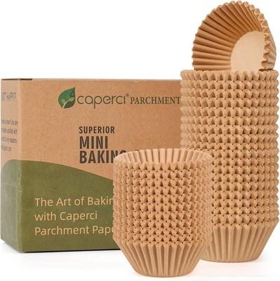 Parchment 400pcs Mini Cupcake Liners for Baking - Natural Paper Muffin Liners