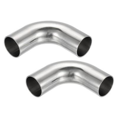 PATIKIL 2pcs 90 Degree Mandrel Bend Elbow, 1 1/4 Inch OD 1-1/4" OD, Silver