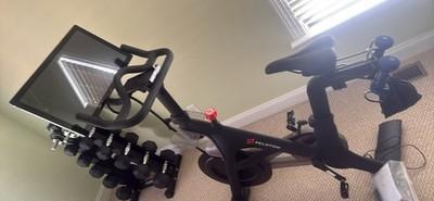Peloton Aerobic Training Cycle Indoor Exercise Bike with Touchscreen, Black
