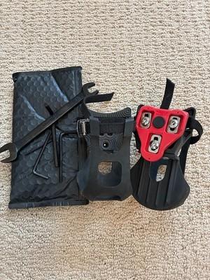 Peloton Bike Shoe Cages OEM Pedals w/ LOOK Delta Cleats, Wrench & Hardware
