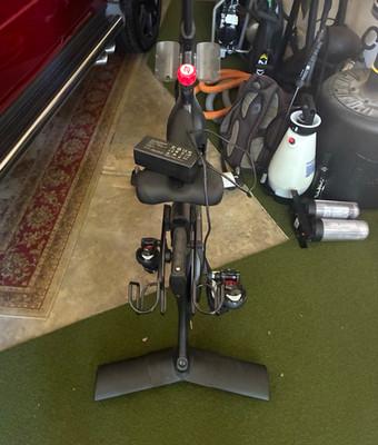 Peloton Exercise Bike Touchscreen, Adjustable Seat, Bottle Holder, Black LOCALNC