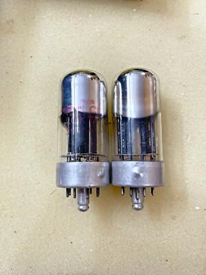 Philco 7N7 Long Bottle Black Plate Foil getter NOS Tested Matched Pair