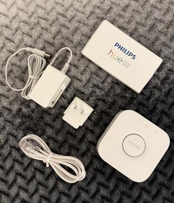 Philips Hue Bridge Gen 2 Smart Lighting Hub, Wireless App Control w/ Adapter