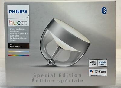 Philips - Hue Iris Limited Edition Table Lamp - Silver -SCUFFED-FREE SHIPPING