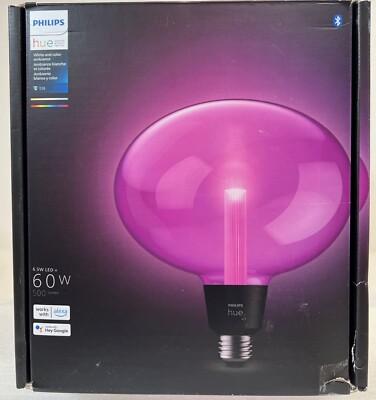 Philips Hue Lightguide Ellipse Smart LED Bulb-Handblown Glass-Color Changing-E26