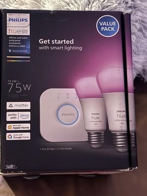 Philips Hue White and Color Ambiance 75W Smart LED Starter Kit Value Pack