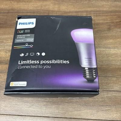 Philips Hue White and Color Ambiance Starter Kit, E26, 3 bulbs