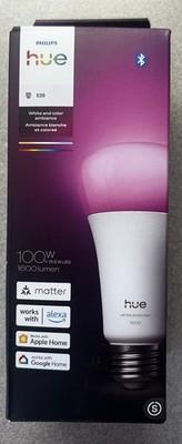 Philips Hue White & Color Ambiance A21 E26 1600 Lumens Bulb (Matter Cert) NEW