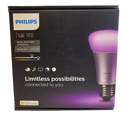 Philips Hue White & Color Ambiance Starter Kit 3 LED Bulbs 800lm + Hue Bridge