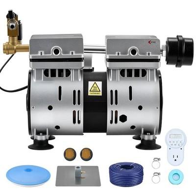 Pond Aerator with Timer: 3/4 HP 5.2CFM Compressor, 100ft Hose, Diffuser Plate