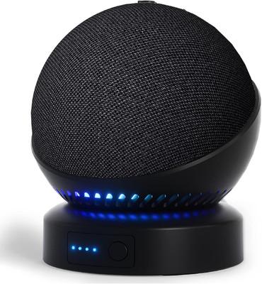 Portable Battery Stand by Liboer for 4th & 5th Gen Echo Dot - 5200mAh Black