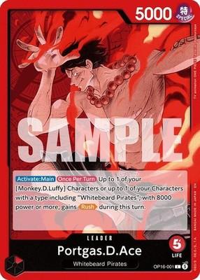 Portgas.D.Ace (001) OP16-001 NM One Piece The Time of Battle OP16