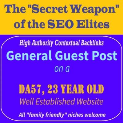 Premium SEO Guest Post on my DA50+ General Blog with Dofollow backlink