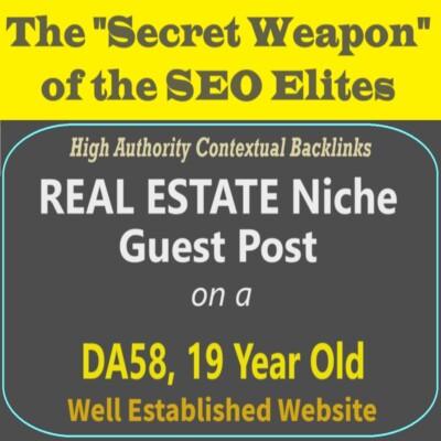 Premium SEO Guest Post on my DA50+ Real Estate Blog with Dofollow backlink