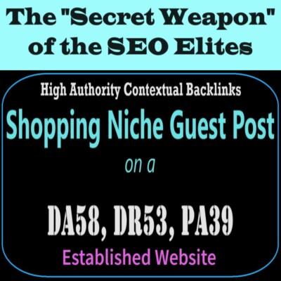 Premium SEO Guest Post on my DA50+ Shopping Blog with Dofollow backlink