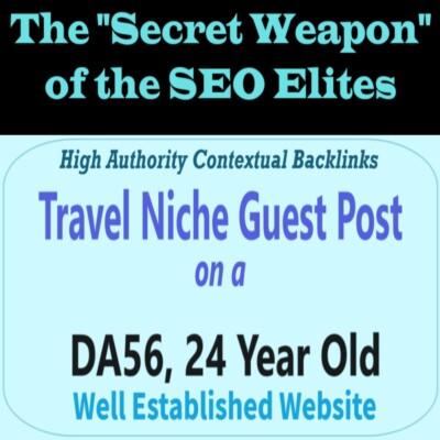 Premium SEO Guest Post on my DA50+ Travel Blog with Dofollow backlink