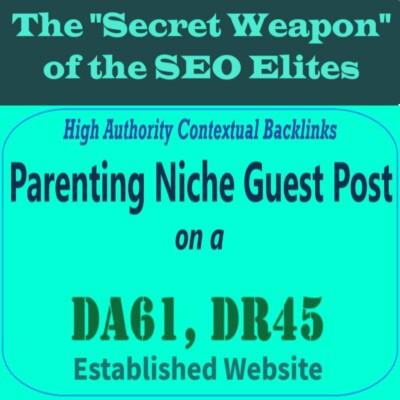 Premium SEO Guest Post on my DA60+ Parenting Blog with Dofollow backlink